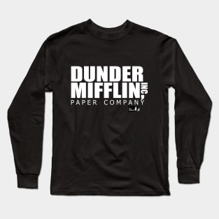 Dunder Mifflin Inc. White Long Sleeve T-Shirt